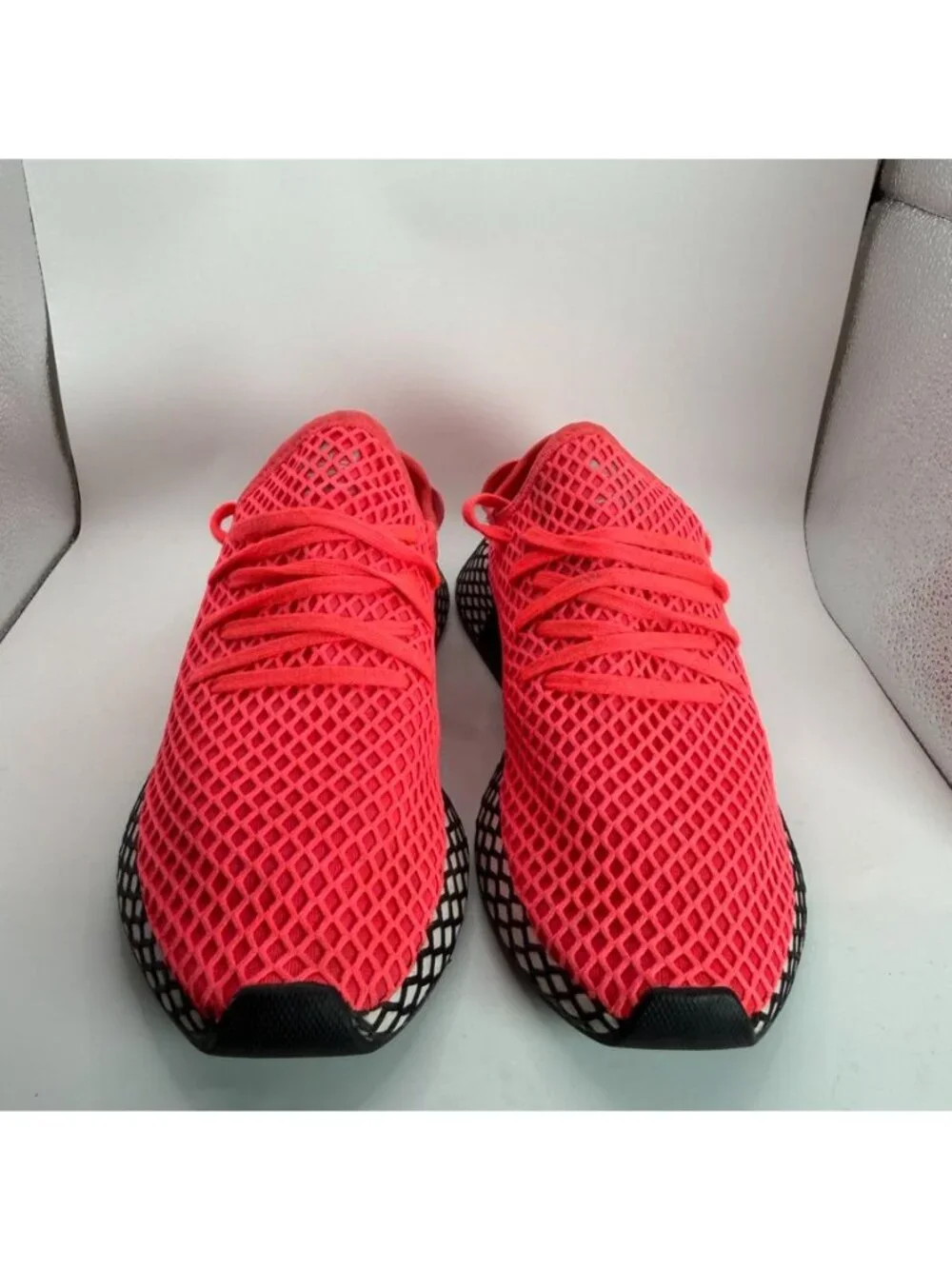 Adidas Mens Deerupt Runner Mesh Shoes Red/Black Size 9